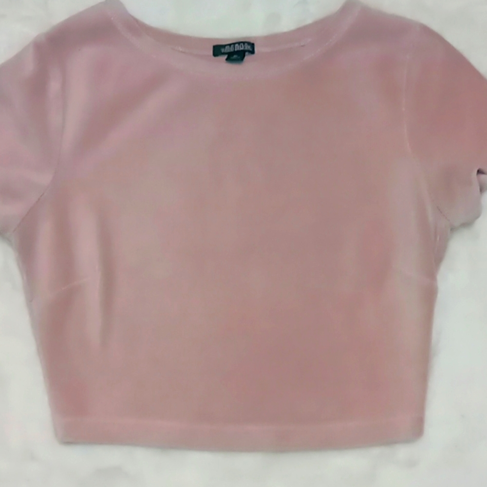 Velvet crop top